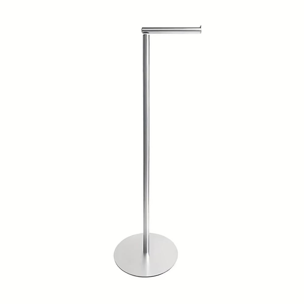 Rust-Proof Stainless Steel Paper Roll Stand Single Pole Floor Standing Paper Dispenser Bedroom