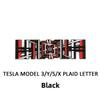 Plaid For Model 3 Y S X Tail Tag Trunk 3D Logo Zinc Alloy Vehicle Label Emblems PLAID Badge Creative Decoration Stickers