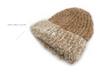Cat Brother Korean Style Knit Hat: Color Block Plush, Warm Wool, Women's Large Head Circumference