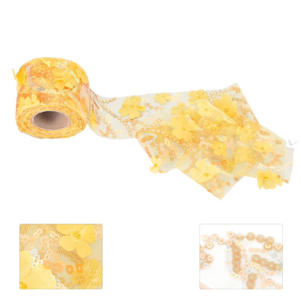 Рулон тюля 10 ярдов, вышитая блестками, цветами, сетчатая лента, декоративные аксессуары для рукоделия