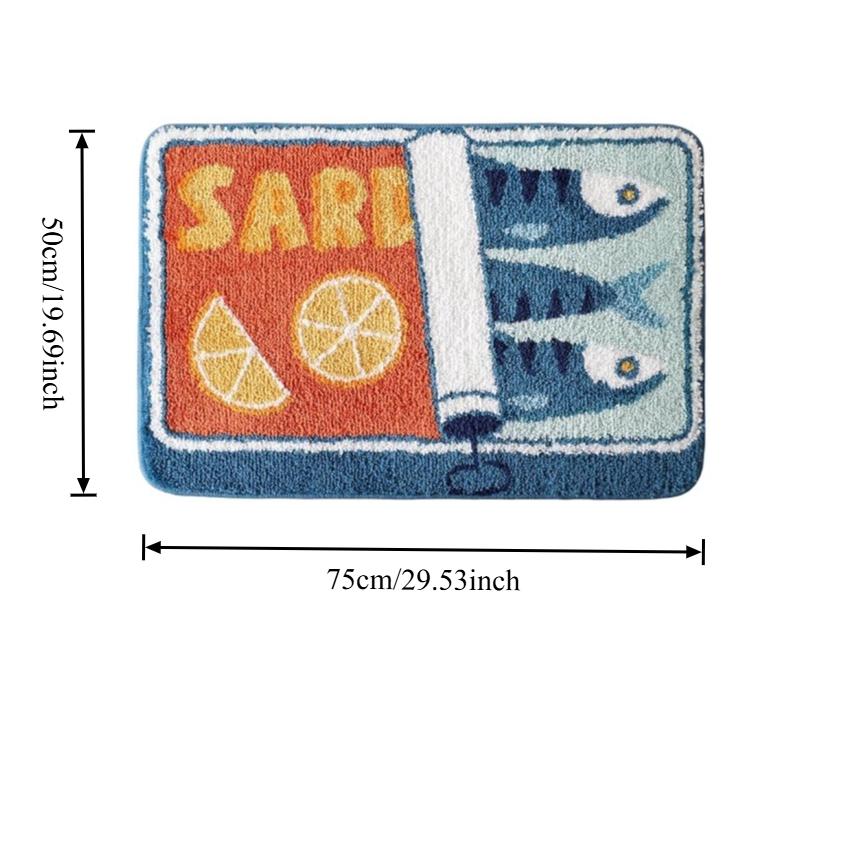 VIKAMA Cartoon Carpet Salted Fish Doormat Absorbent Bathroom Mat Rug For Bedroom Carpet For Live Room Home Decor