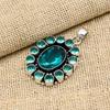 Indicolite Tourmaline Gemstone Jewelry Handmade 925 Sterling Silver Pendant For Wedding Gift