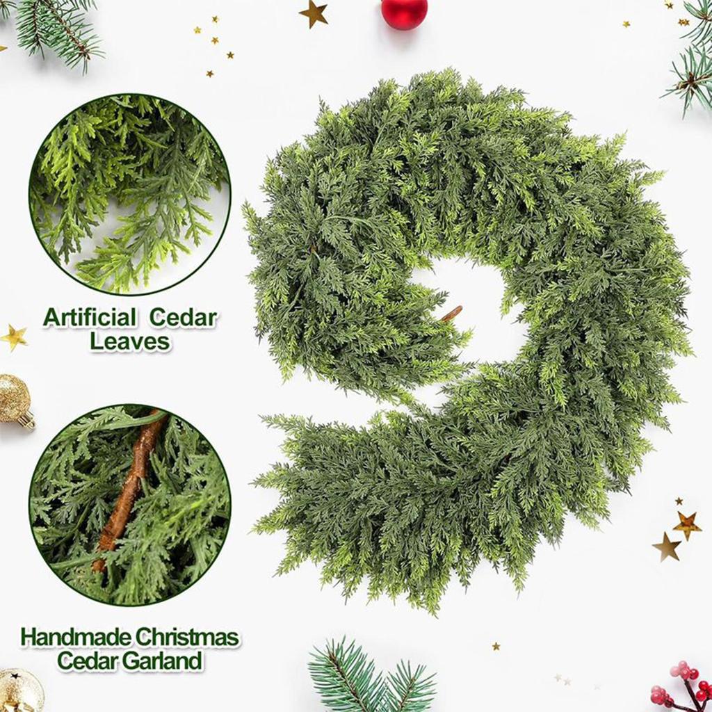 180cm Christmas Garlands Pine Garland Artificial Plants Faux Greenery Vine for Home Table Xmas Party Festival Decoration
