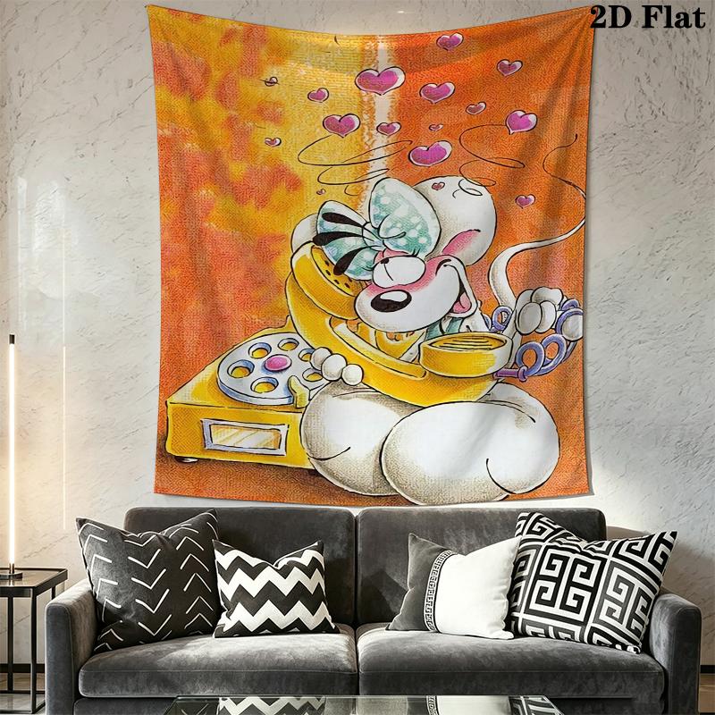 diddl Wall Tapestry Aesthetic Wall Hanging Printed Fabric Blanket Decorative Tapestries for Bedroom Living Room Home Decor