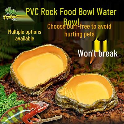 Миска для кормления и воды для рептилий: Черепаха, Ёж, Геккон Укрытие Дизайн Скалы