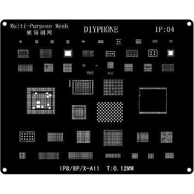 Черные многофункциональные трафареты для реболлинга BGA, Сетка из паяльной стали, Шаблон для нанесения припоя, Сетка-шаблон для прямого нагрева, Набор сеток для переделки телефона для iPhone 6-15
