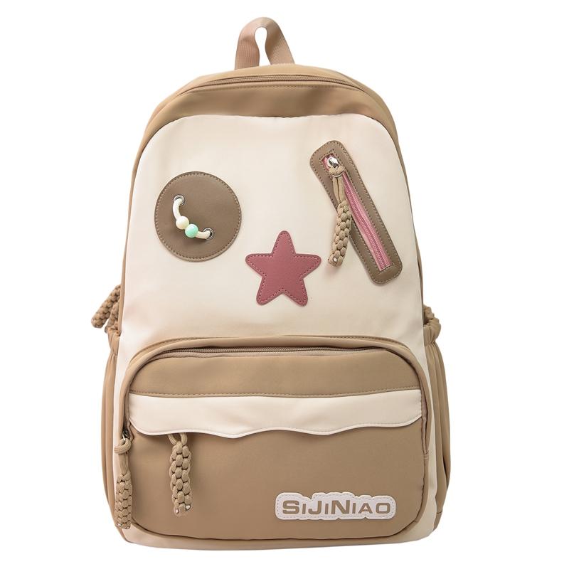 Цветной блок Студенческий школьный рюкзак Рюкзак большой вместимости Женский дорожный рюкзак