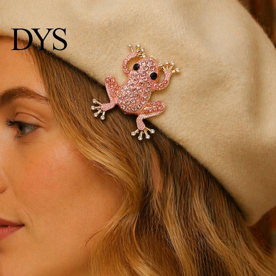 Jewelry Frog for Women, Rhinestone Stud Earrings, Sparkly Cute Sweet Cool Accessories Animal Brooch Pin, Vintage Boho Summer Beach Vacation Statement