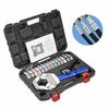 Hose Crimping Pliers, Hydraulic Clamp, AC Hose Crimping Tool, Integrated, 8T, Seven Dies, Storage Case Included, Automotive Repair