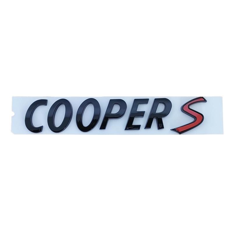 3D ABS Chrome Black Logo Cooper S Emblem Letters Car Rear Trunk Badge Self-adhesive Sticker Accessories