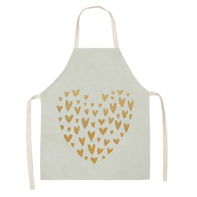 Eyelashe Love Pattern Aprons Home Cooking Kitchen Apron Cook Linen Adult Bibs Waist Baking Barista Aprons Cleaning Tools Tablier