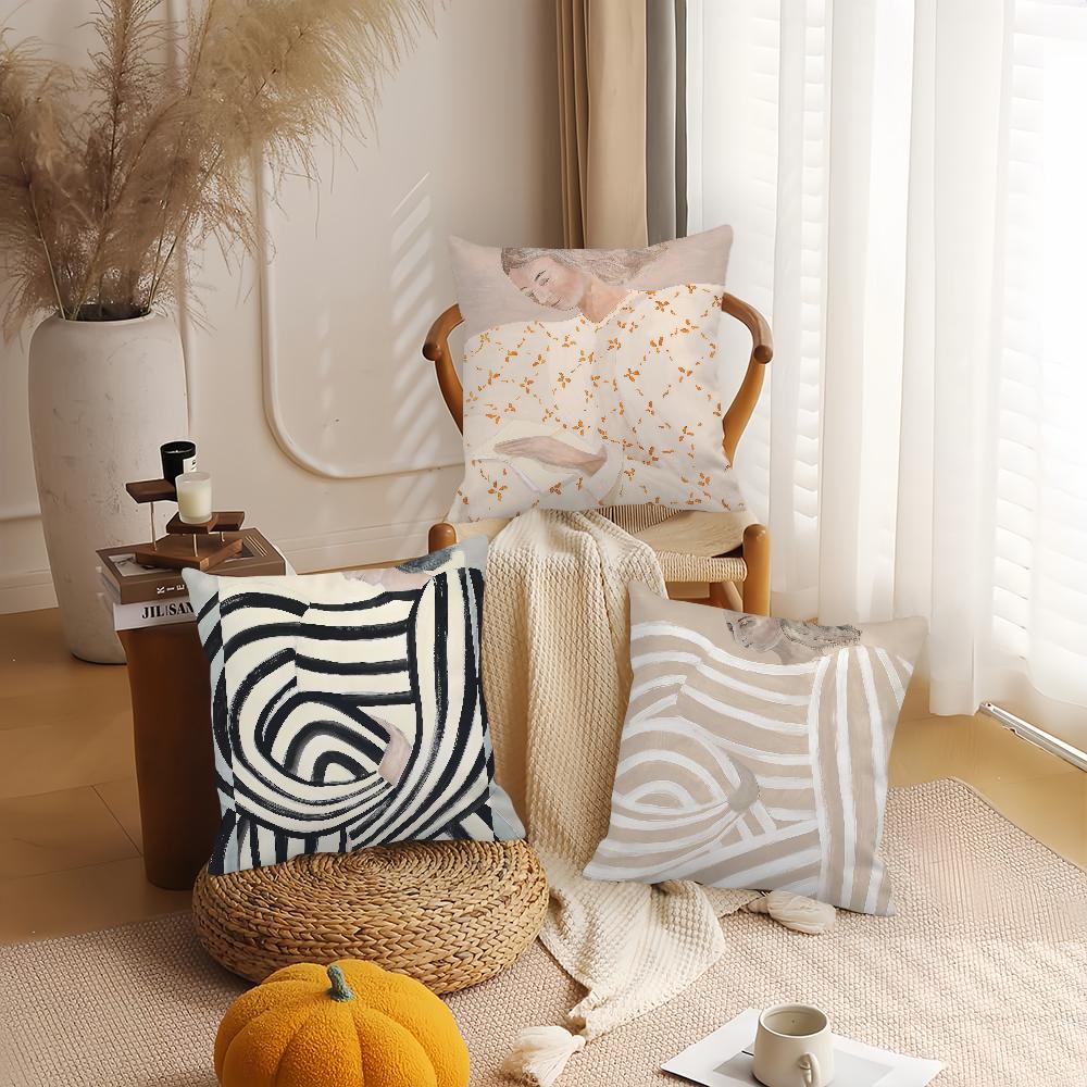 Линейный рисунок S-софия Линд Наволочка Применимое пространство Для гостевых комнат Интерьеры Автомобили Офис Украшение дома