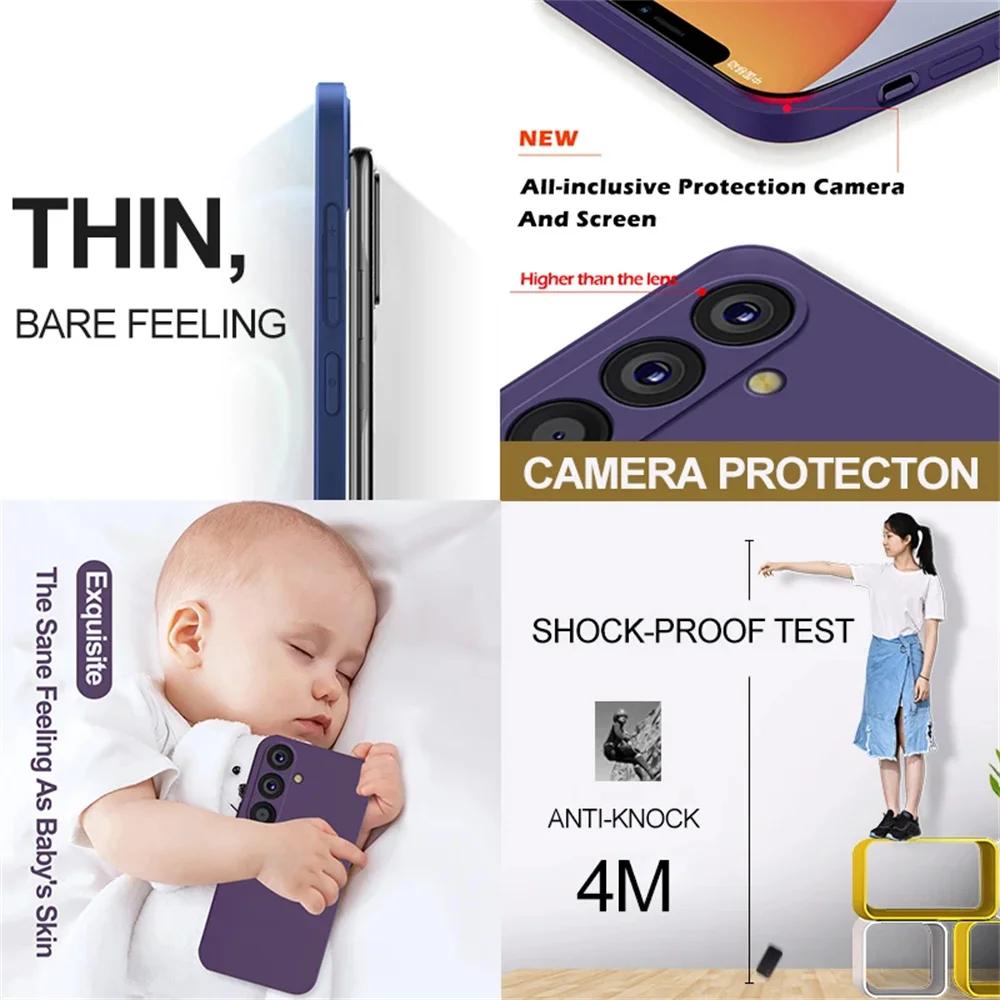 Жидкий силиконовый чехол для телефона для Samsung Galaxy S21 S22 S23 S24 S25 UItra Plus S23 S24 FE легкий красочный мягкий чехол на заднюю панель