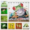 Curtain Cartoon Animal Funny Frog 3D Digital Printing Blackout Curtain Punching