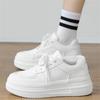 Белые туфли женские 2024 осень уличные кроссовки для женщин зимние толстые подошвы увеличение высоты доски повседневная обувь кроссовки