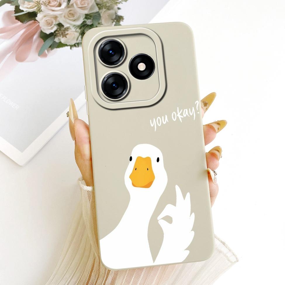 Чехол для Realme C51 RMX3830 Чехол для Realme C53 RMX3760 Крышка Силиконовый Роскошный Модный Мультяшный Забавный 2D Расписной