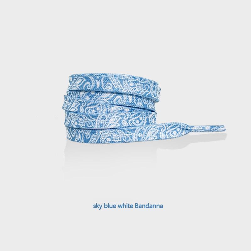 Gilding Flat Shoe Laces Cashew Flower Shoelaces for Sneakers Hand-painted Sports Casual Basketball Tennis Shoelace Shoestrings