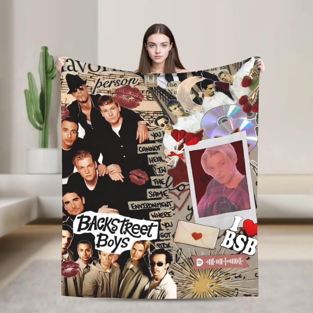 Плед BSB Backstreet Boys Теплый Мягкий Забавный Плюшевый Плед для Спальни Пикника Фланелевая Постельная Покрывало Покрывало на Кровать