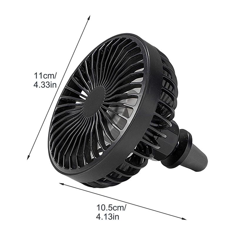 Автомобильный вентилятор с зажимом для воздуховода, вентилятор для охлаждения автомобиля, циркуляционный вентилятор с 3 скоростями, автомобильный вентилятор с зажимом для охлаждения, вращающийся на 360 градусов, вентилятор для автомобиля