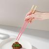 Chopsticks Reble Dishwasher Safe, 9.57 inches Pink Non-slip Lightweight Fiberglass Chop Sticks, Asian Cuisine Japanese Chinese Chopstick Gift Set, 5