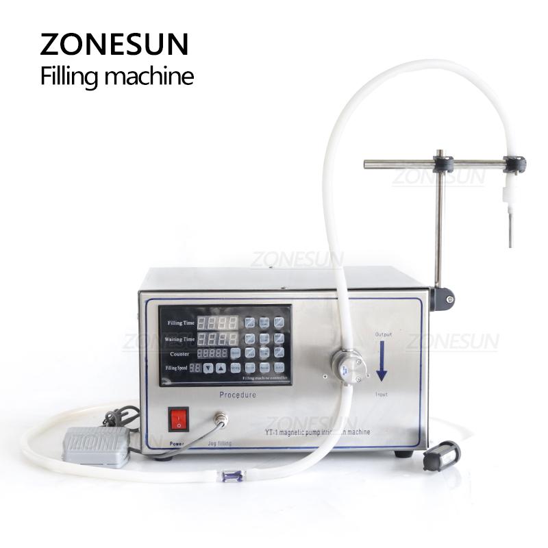 ZONESUN Машина для розлива жидкостей ZS-YG1 Одноголовочная Магнитный насос Наполнитель для бутылок с водой, напитками, соками, духами Поставка 5-3000 мл