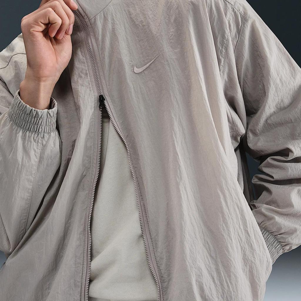 Nike Clubswoosh Мода Универсальный Популярный Удобный Куртка-стойка Мужская куртка Серая HV6918-009