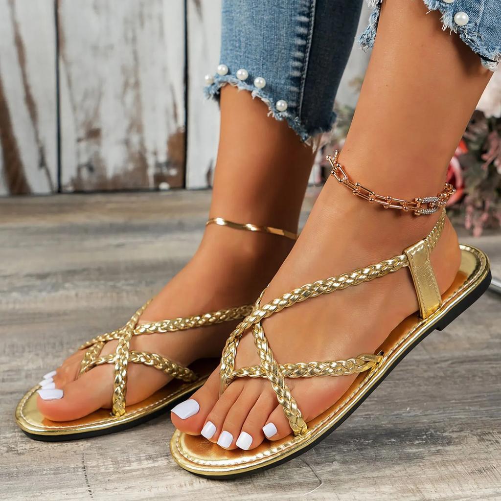 Women Hiking Sandals Women'S Vacation Beach Strappy Beach Shoes Sandals Flat Shoes Womens Fuzzy Slippers Sandals H Open Toe