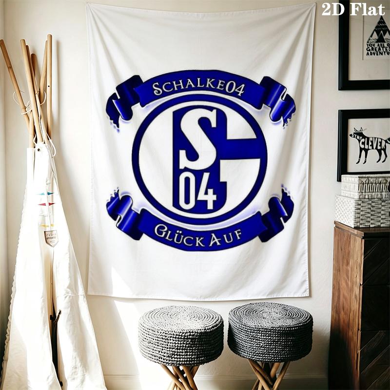 Schalke 04 Wall Tapestry Aesthetic Wall Hanging Printed Fabric Blanket Decorative Tapestries for Bedroom Living Room Home Decor