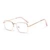 Glasses Square Nerd Glasses Sven Decorative Glasses Women'S Delicate Commuter Glasses Metal Flat Mirrors