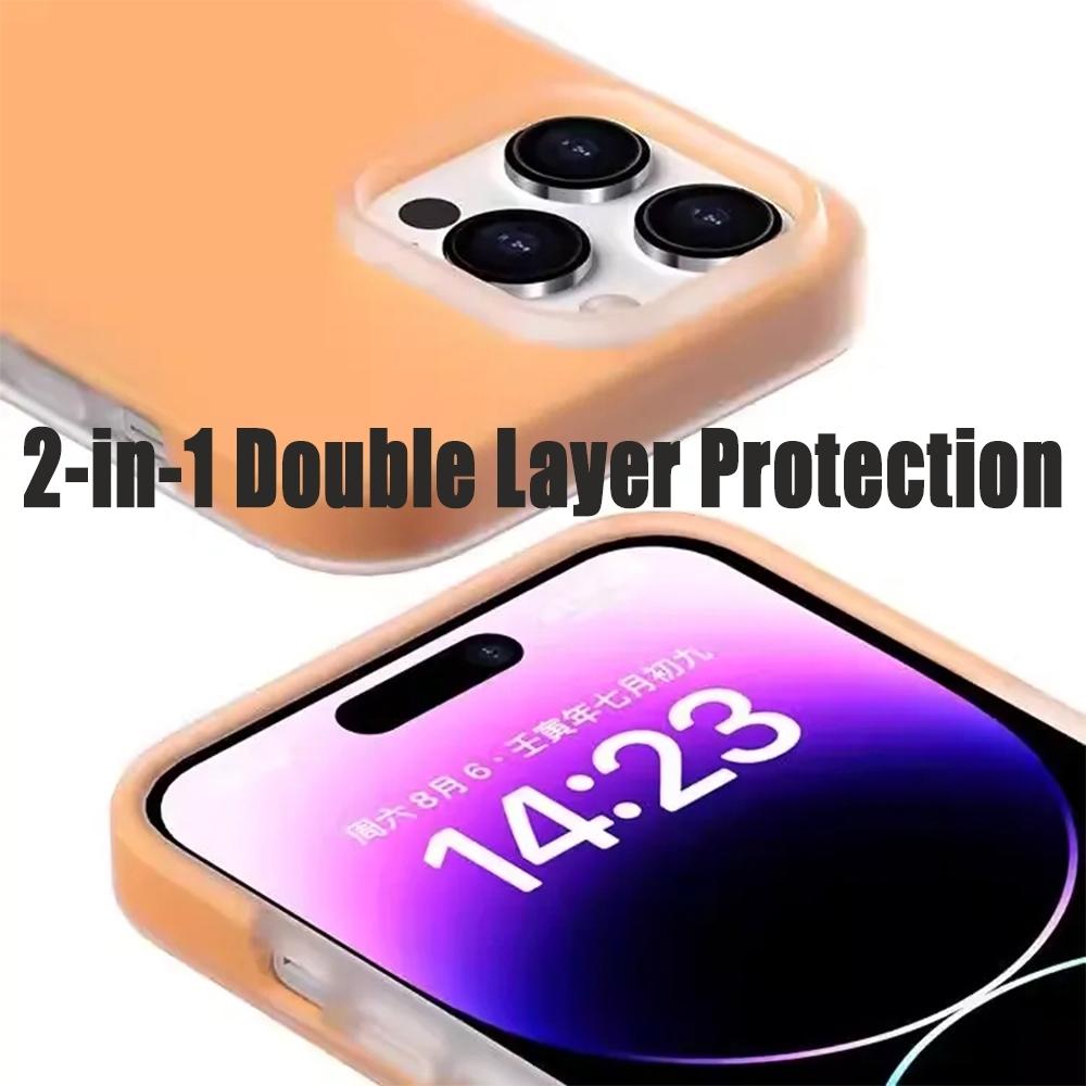 Экспресс-наклейка D-Dhl Чехол для телефона для iPhone 17 air 16 e 15 14 13 12 11 Pro Max Plus Черный 2-в-1 Желейный чехол