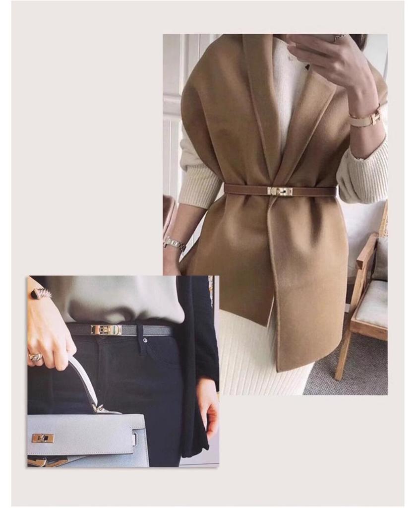 Women's Genuine Leather Kelly Belt - Versatile, Waist-Cinching, for Dresses & Coats