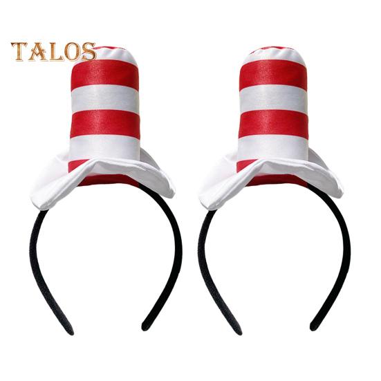 1/2 шт. Доктор. Suess Hat Cat Headband Red White Striped Hat Dr. Костюмы Suess Book Персонаж Школьная вечеринка на Хэллоуин Косплей Аксессуары