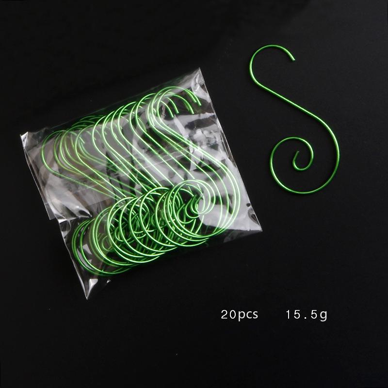 20 шт. S-образный рождественский крючок DIY подвеска для рождественской елки четыре цвета рождественский крючок для кукол новогодний фестиваль украшения аксессуары