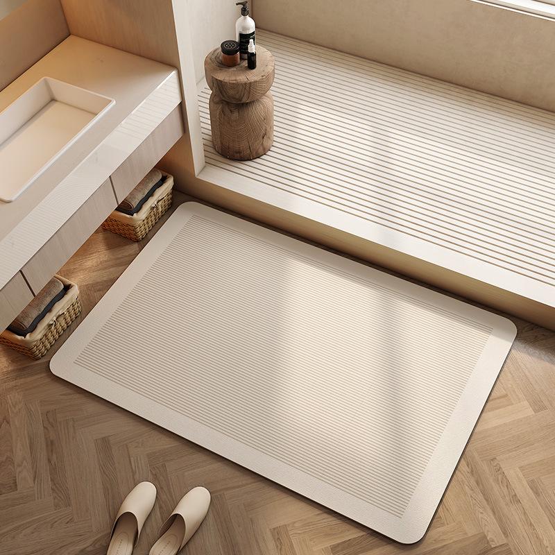 Diatomaceous Earth Absorbent Anti-Slip Bathroom Floor Mat - Quick-Drying & Wear-Resistant Foot Pad