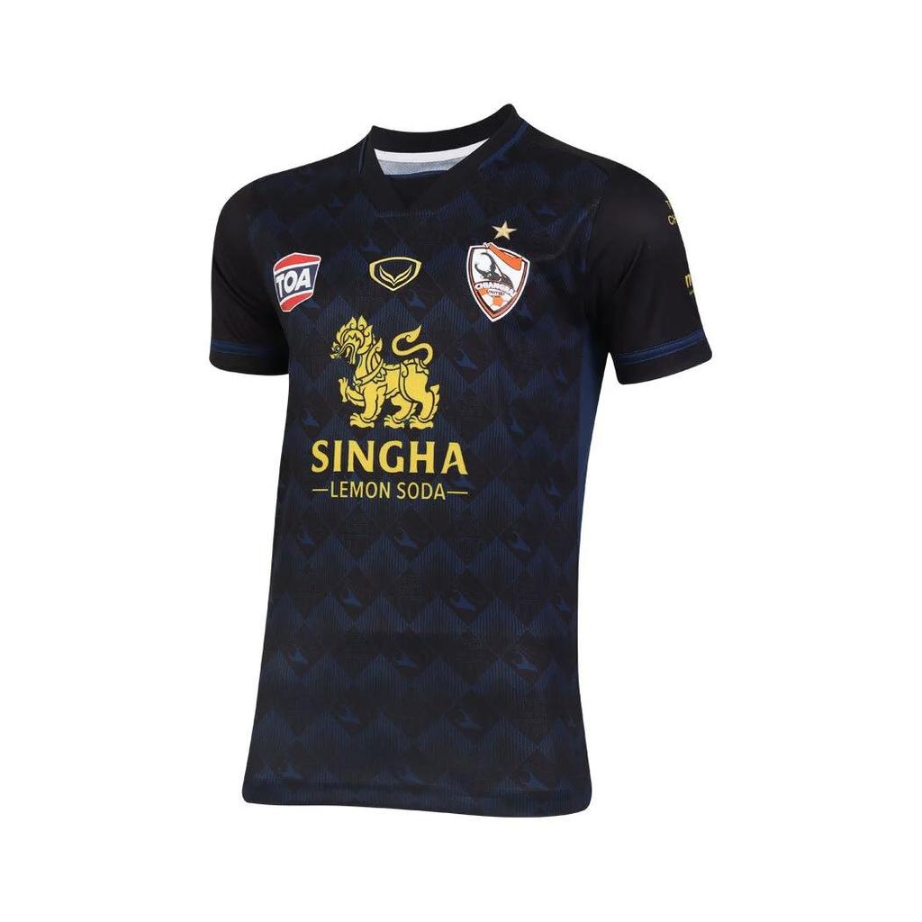 2023 Chiang Rai UNITED FOOTBALL JERSEY THAILAND LEAGUAGE SHIRT SOCCER POLYESTER FC CLUB SPONSOR SINGHA TOA PAINT BLACK GRAY