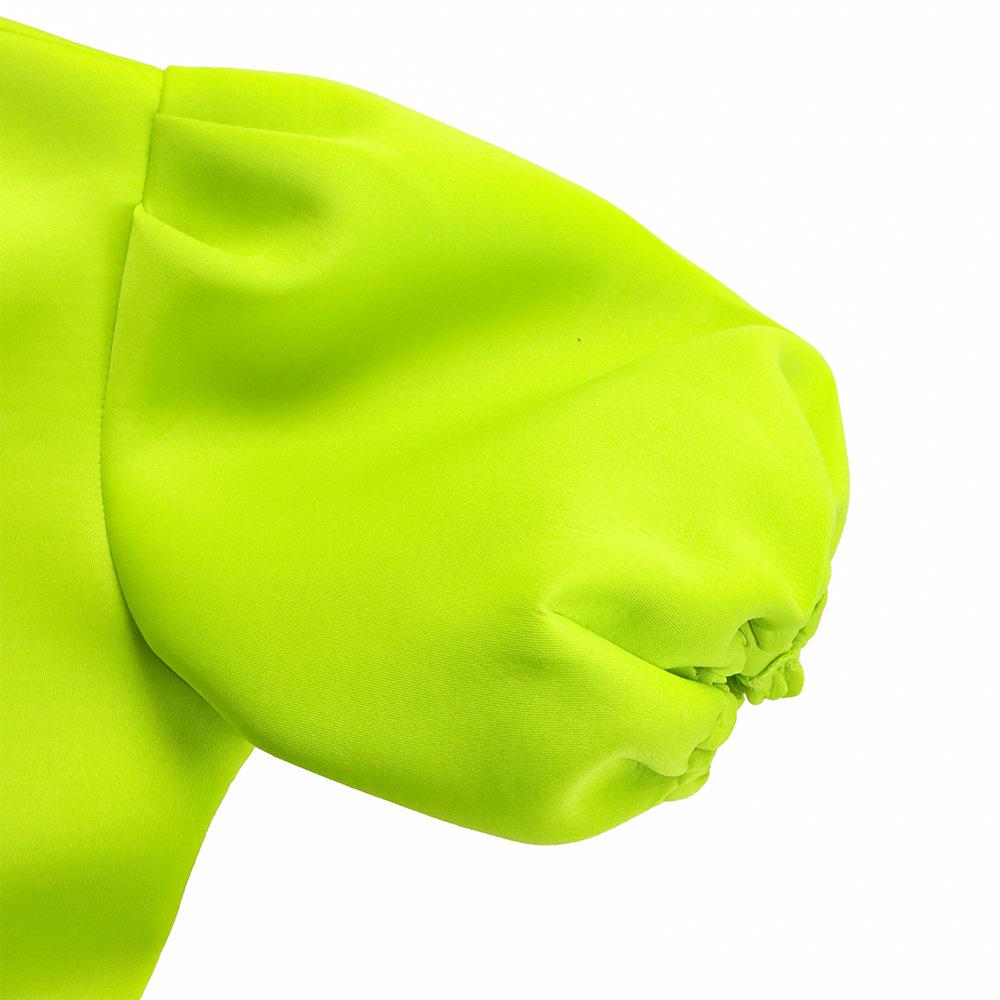 Женское модное однотонное платье большого размера, элегантное цельное платье с v-образным вырезом и пышными рукавами