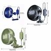 Quiet Operation Dual-Head Car Fan Multi-Angle Adjustable Electric Fan  Driving Environment
