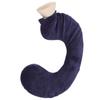 U Shaped Hot Water Bottle Warm Neck Soft Rubber Hot Water Bag with Detachable Cloth Cover Navy Blue