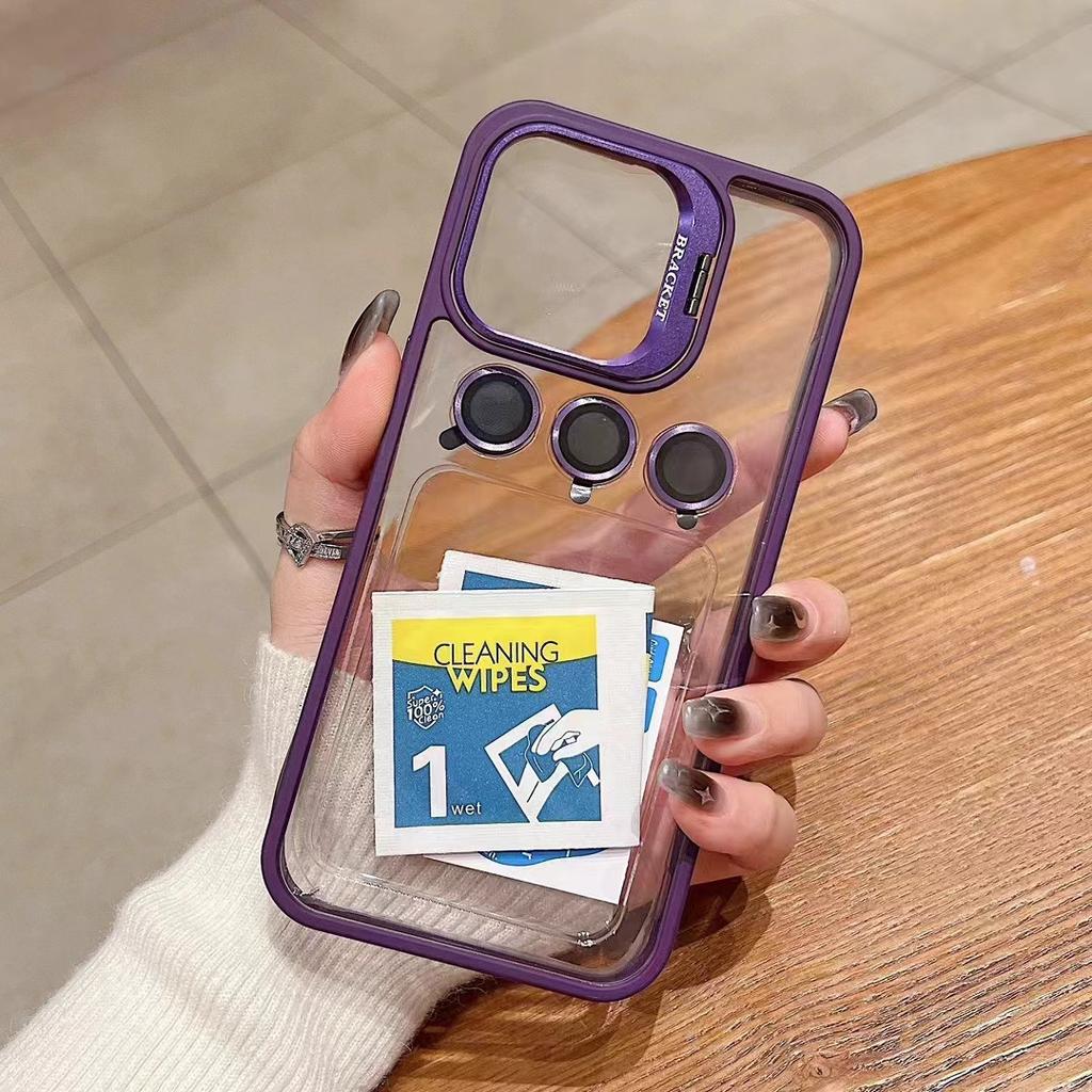 Подходит для IPhone16Promax Двойная подставка Сильный магнитный чехол для телефона, Защитный чехол от падений Apple 15 14