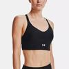 Under Armour Infinity Rib Solid Training Mid-Intensity Sports Bra Women Underwear Black 1365772-001