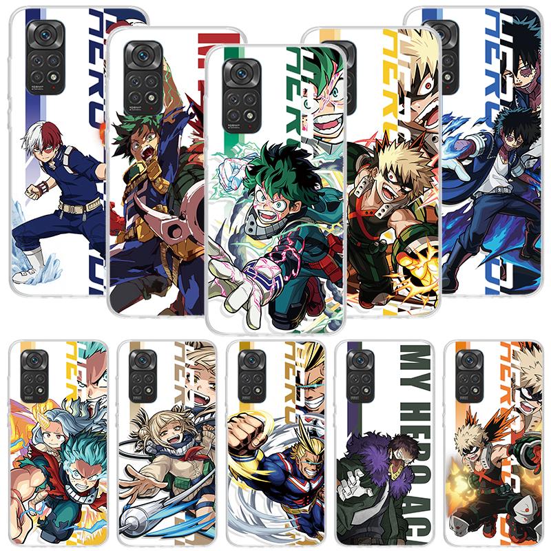 My Hero MHA Art Phone Case For Xiaomi Redmi Note 15 14 13 12S 12 Pro Plus 11S 11E 11 11T 10S 10 Art Soft Pattern Cover Redmi Not