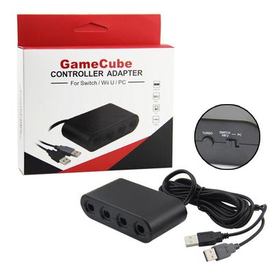 Адаптер контроллера Gamecube с функцией TURBO, совместимый с Switch/Wii U/PC, 4 порта, аксессуары для преобразователя управления NGC