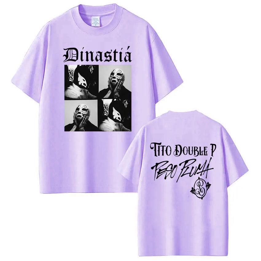 Rapper Peso Pluma Tito Double P Dinastia Album Vintage Print Tees Men Women Fashion Tshirts Gothic Punk Casual Cotton Tshirt