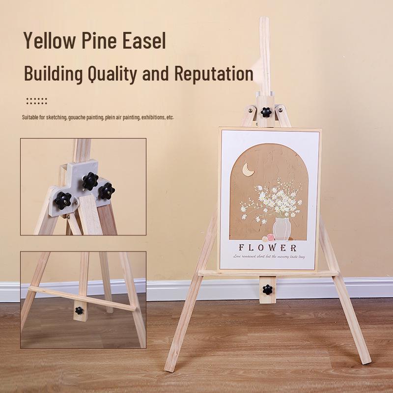 Universal Solid Wood Easel for Art Students: Ideal for Oil Painting, Sketching, and Display