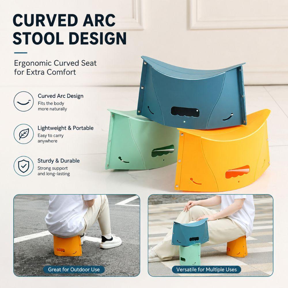 with Lanyard Outdoor Storage Chair Lightweight Portable Stool Camping, Fishing, Beach