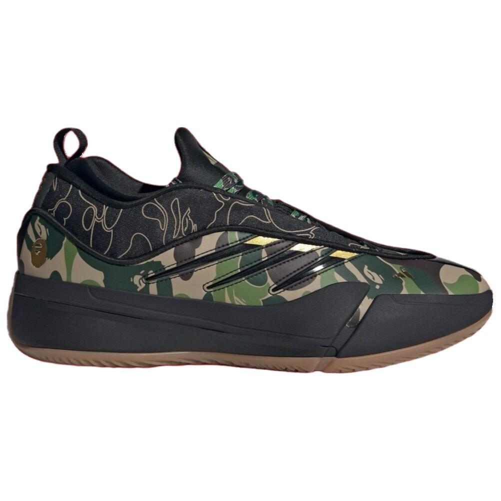 BAPE x adidas Dame 9 Черно-зеленые Унисекс Кроссовки Core-Black JH6358