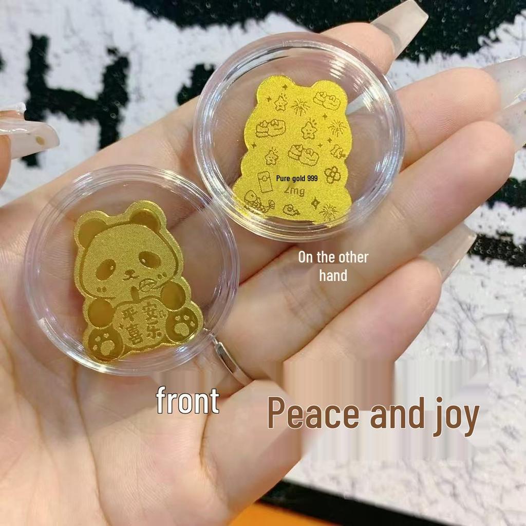 Золотая наклейка на телефон 999: Подвеска-шарм из золота 2 мг для процветания и успеха