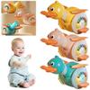 Plastic Rotating Foraging Duck Toy Interactive Sensory Dancing Duck Toy  Desktop Ornament
