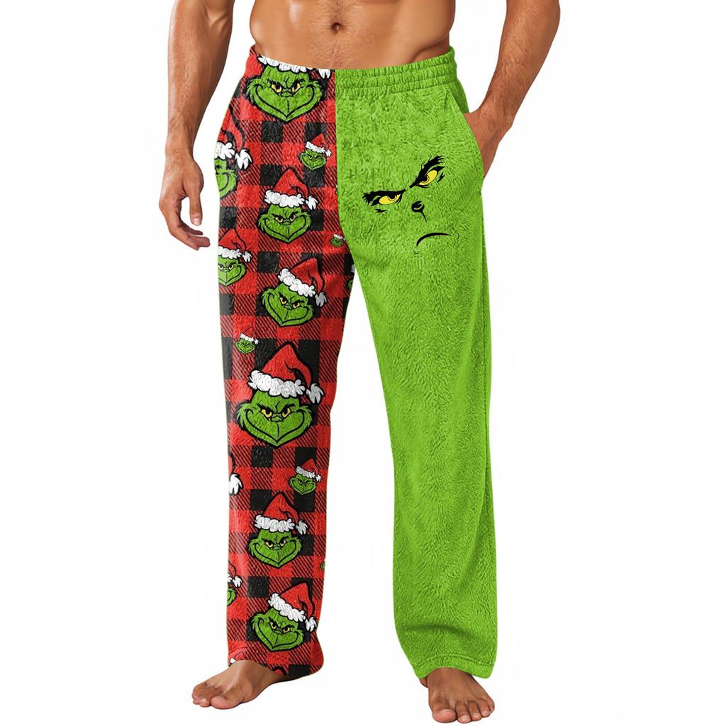 Mens Christmas Pajama Bottoms ComfyPants With Pockets Soft Loungewear Sleepwear Casual Holiday Pajamas Pant