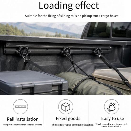Точка крепления рельса кровати Yousheng для Toyota Tacoma Tundra 05-24, Водонепроницаемые крюки для крепления груза в кузове повышенной прочности, Быстрая установка